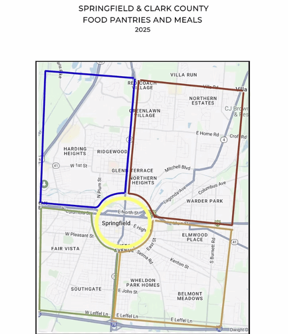Listing of Springfield & Clark County Food Pantries & Meals
