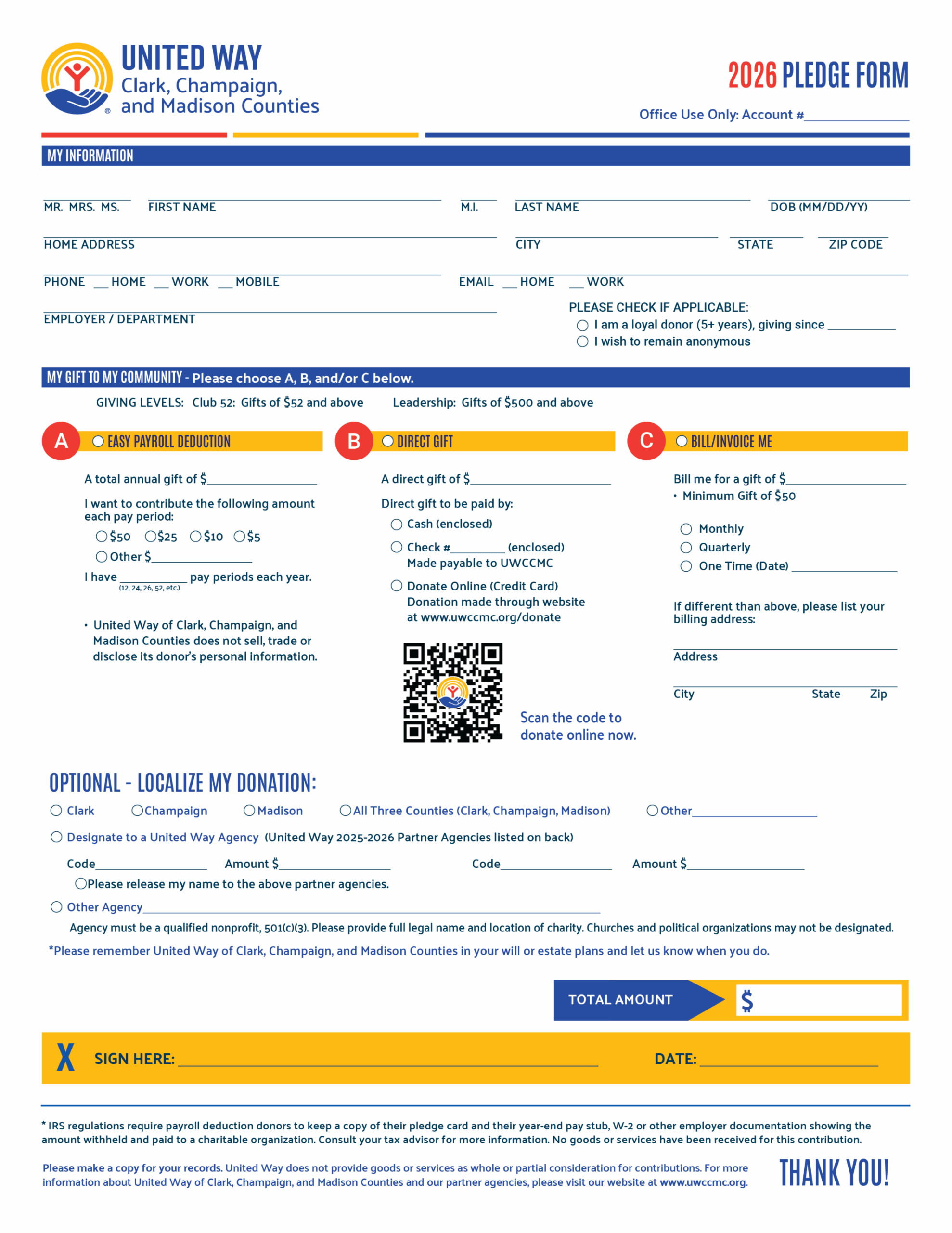 2026 Pledge Form