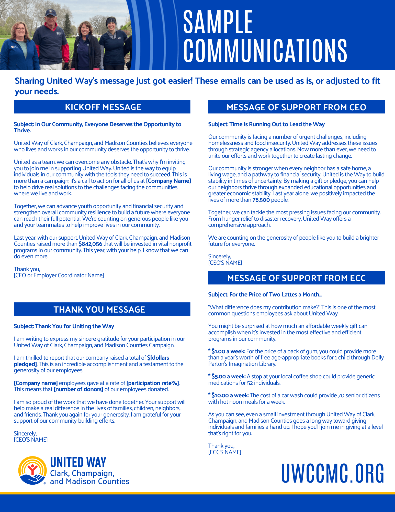 Sample Communications
